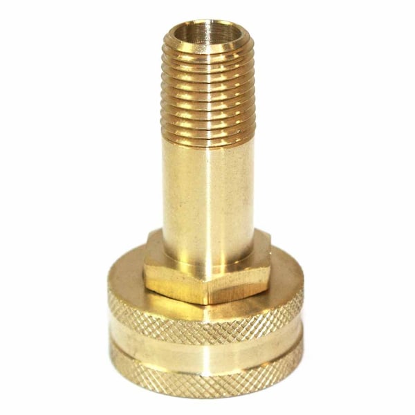 Interstate Pneumatics 3/4 Inch GHT Female x 1/4 Inch Male NPT Hose Fitting - Swivel, PK 6 FGF104-D6 - main
